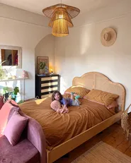 Bed HOUNOUX 160 x 200 cm (EU King Size) Light Brown_1064437
