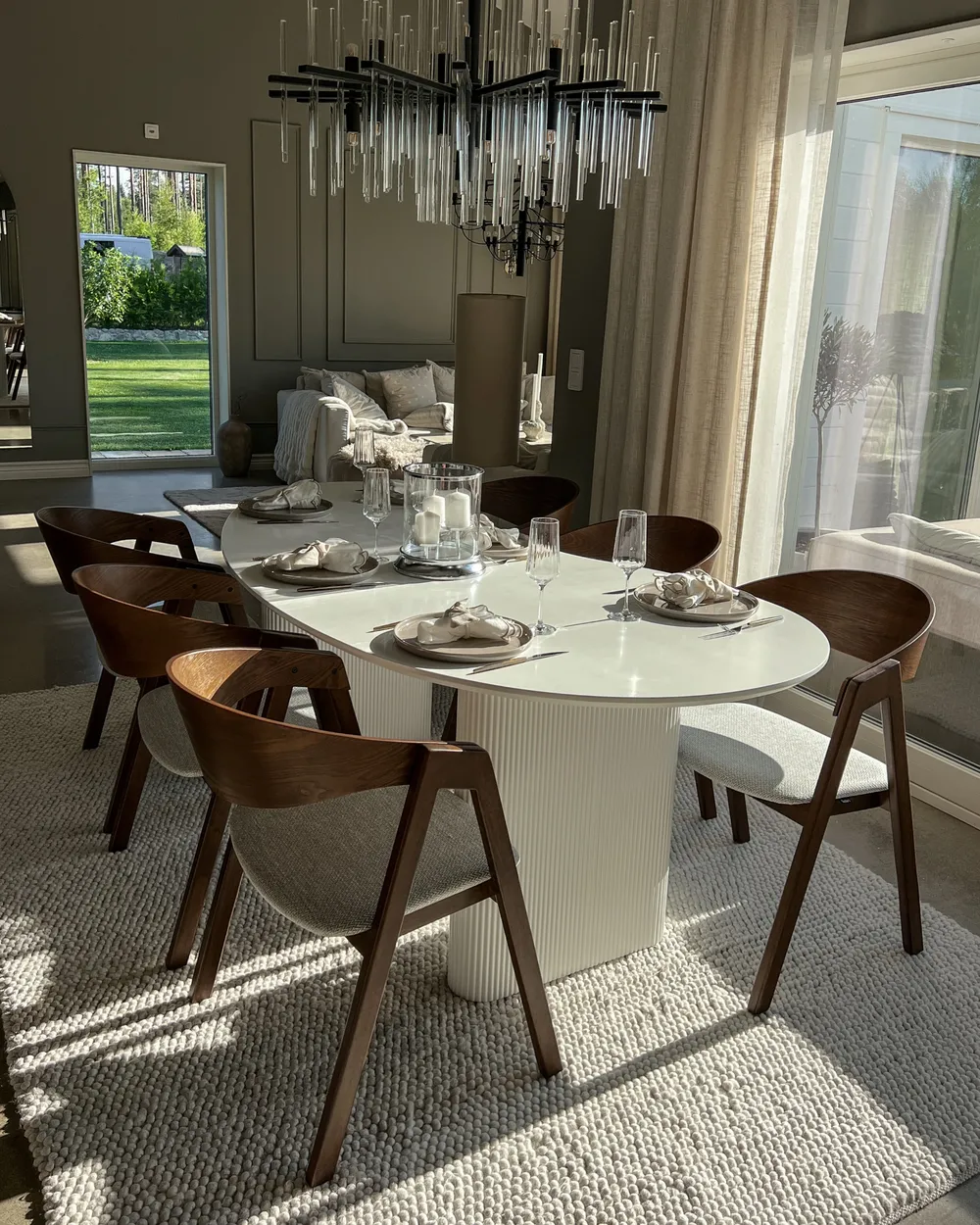 Dining Table PEERY White 198 cm 93 cm_1017991