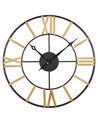 Iron Skeleton Wall Clock ø 80 cm Black and Gold VALSOT_822169