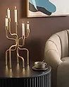 Candle Holder PORRTELA 50 cm Metal Gold