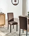 Set of 2 Dining Chairs BROADWAY Brown