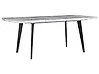 Mesa de comedor extensible MOSBY Mármol gris 160/200 cm 90 cm