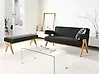 Conjunto de sala de estar TAMRE Bouclé Negro/Marrón claro