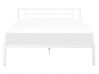 Kovová posteľ 140 x 200 cm biela CUSSET_817980