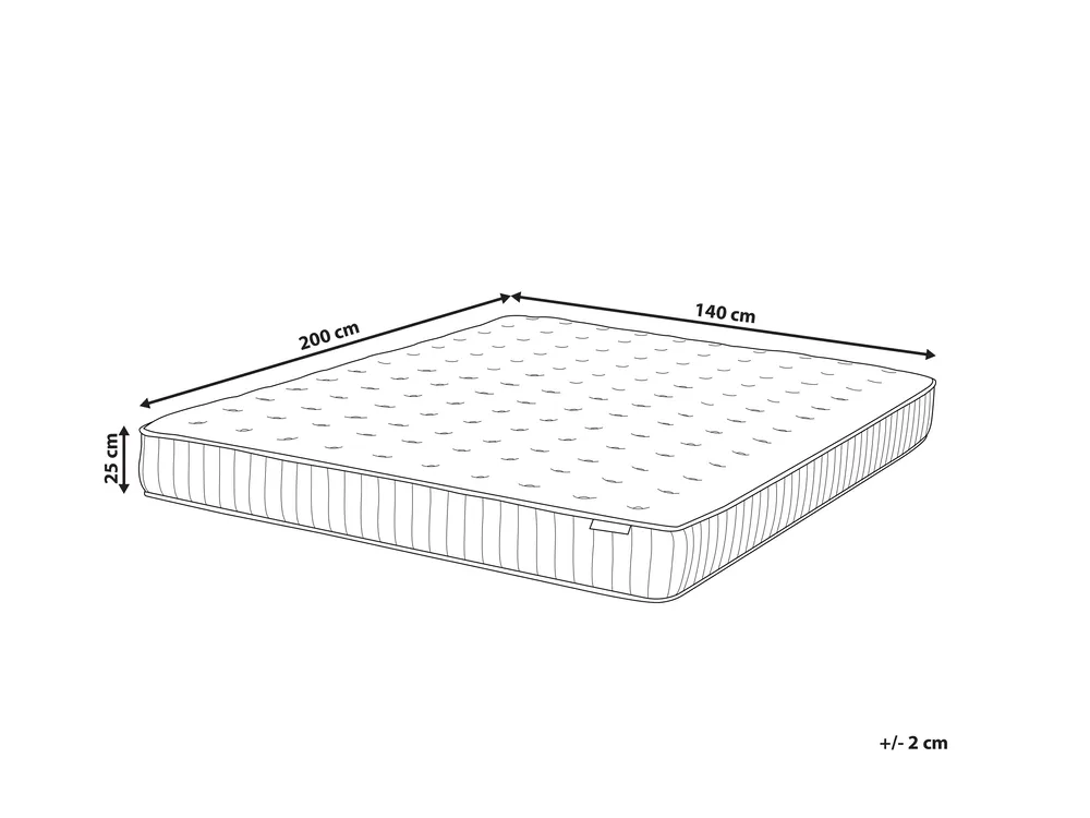 Materac kieszeniowy z żelem i pianką termoelastyczną COOL HYBRID 7 PRO H3/4 twardy 140 x 200 cm_948003