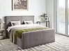 Cama continental con almacenaje ARISTOCRAT Tela Gris pardo 160 x 200 cm