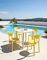 Conjunto de 4 sillas de jardín VIESTE Amarillo