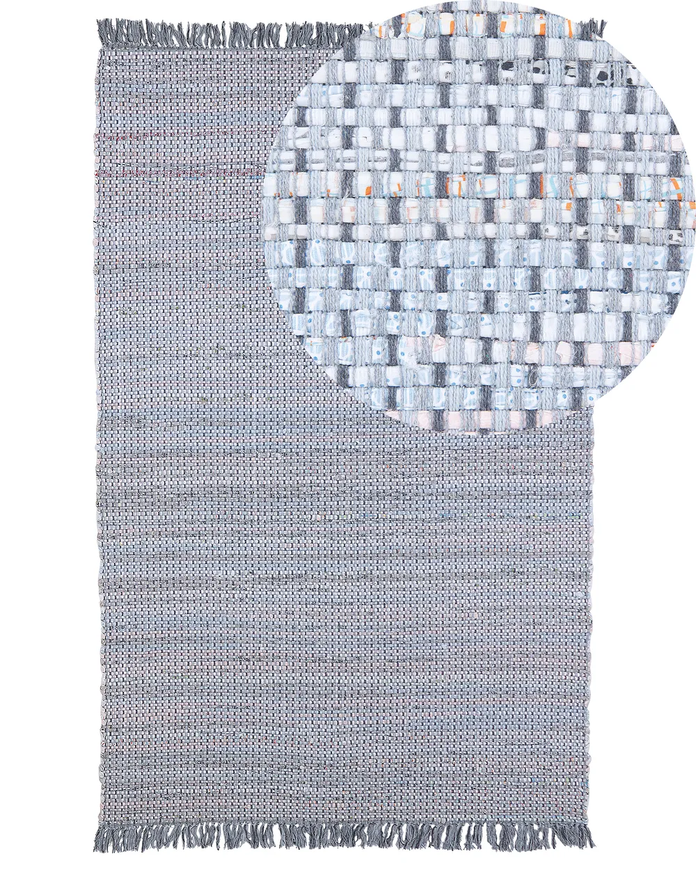 Dywan BESNI Szary 140 x 200 cm Bawełna