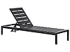 Sun Lounger NARDO Reclining Metal Black