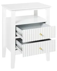 Set of 2 Bedside Tables ASSISI White_1069711