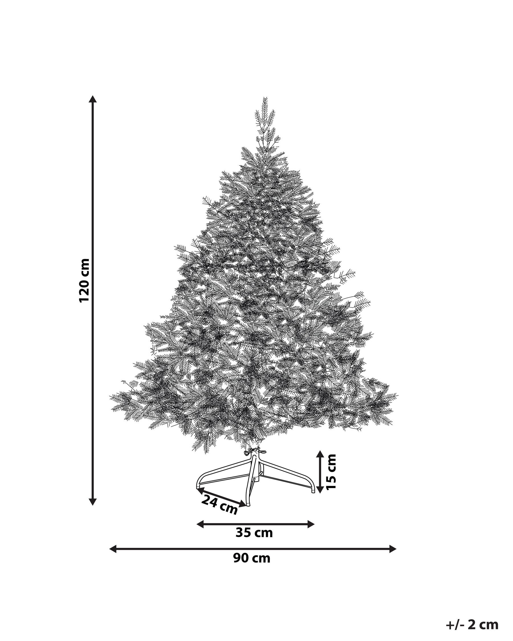 Ośnieżona sztuczna choinka świąteczna TOMICHI 120 cm Biały_813106