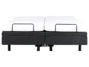 Adjustable Bed without Headboard Fabric DUKE 160 x 200 cm (EU King Size) Dark Grey_951866
