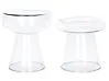 Set of 2 Side Tables LAGUNA/CALDERA Transparent