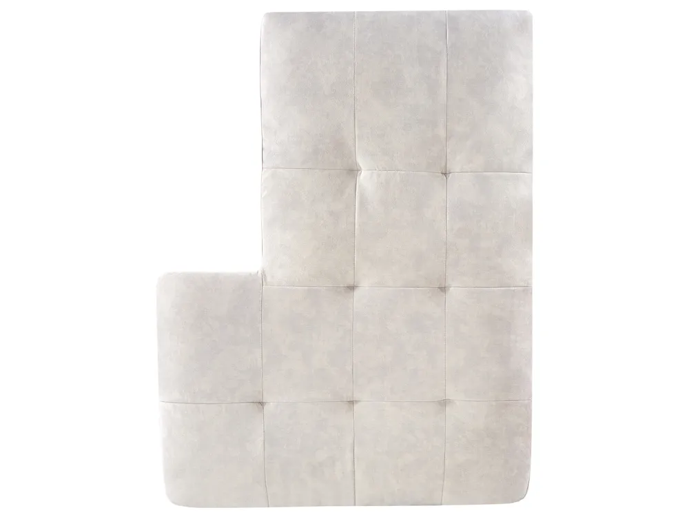 Corner Sofa 4 Seater KIRUNA Velvet Light Beige Right Hand_958023