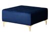 Right Hand Velvet Corner Sofa with Ottoman Navy Blue ABERDEEN_737817