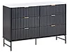 Komoda 6 szuflad GLASTONBURY Marmur/ czarny