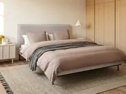 Bed Fabric CORIO 160 x 200 cm (EU King Size) Light Beige_903141