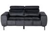 2 personers sofa sort velour VEGAMO_925013