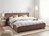 Bed Boucle LINARDS 160 x 200 cm (EU King Size) Brown