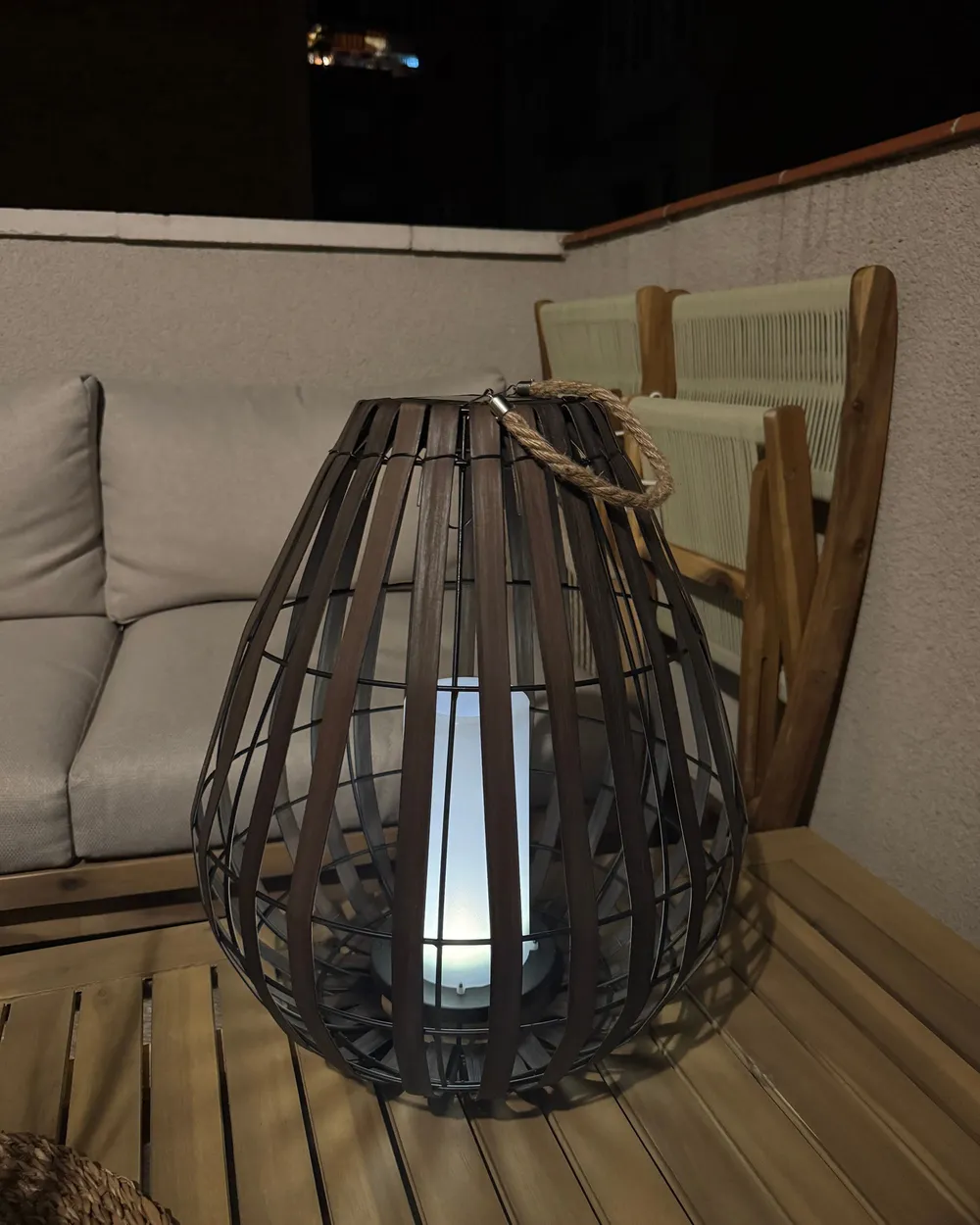 Lampion solarny LUFUPA 61 cm Ciemnobrązowy_1158644