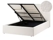 Ottoman Bed LORIENT Boucle Off-White 120 x 200 cm (EU Small Double)_1062968