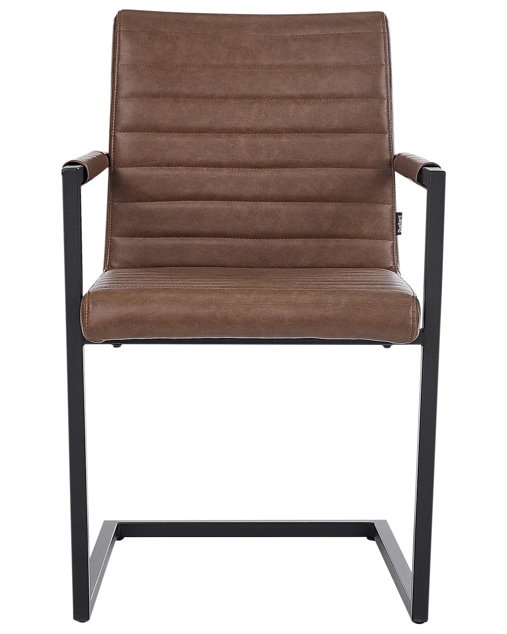 Lot de 2 chaises de conférence BUFORD Cuir PU Marron_938023