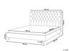Luxusní béžová čalouněná prošívaná postel Chesterfield 180x200 cm REIMS_771537