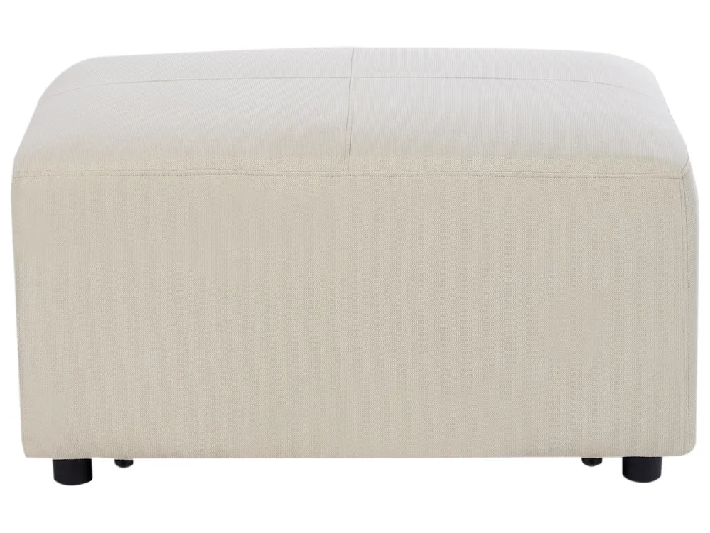 Corner Sofa 4 Seater KOHLO with Ottoman Fabric Light Beige Right Hand_945046