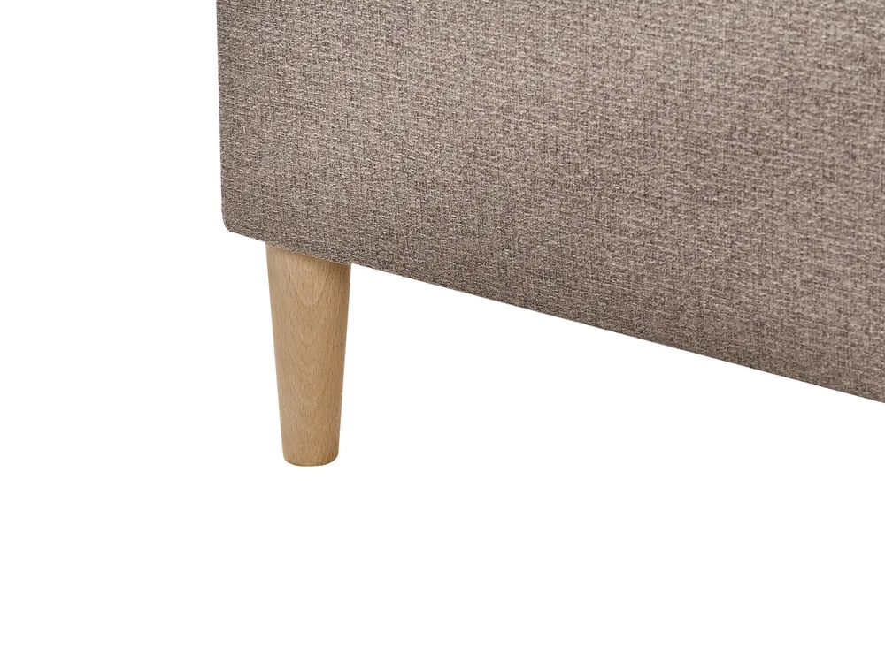 Boxspringbett mit Stauraum OFFICER Stoff Taupe 160 x 200 cm_1016314