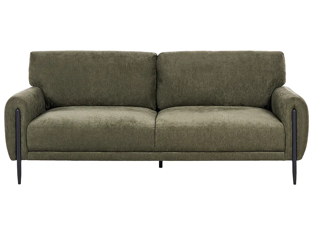Sofa 3-Sitzer SKARO Chenillegewebe Grün