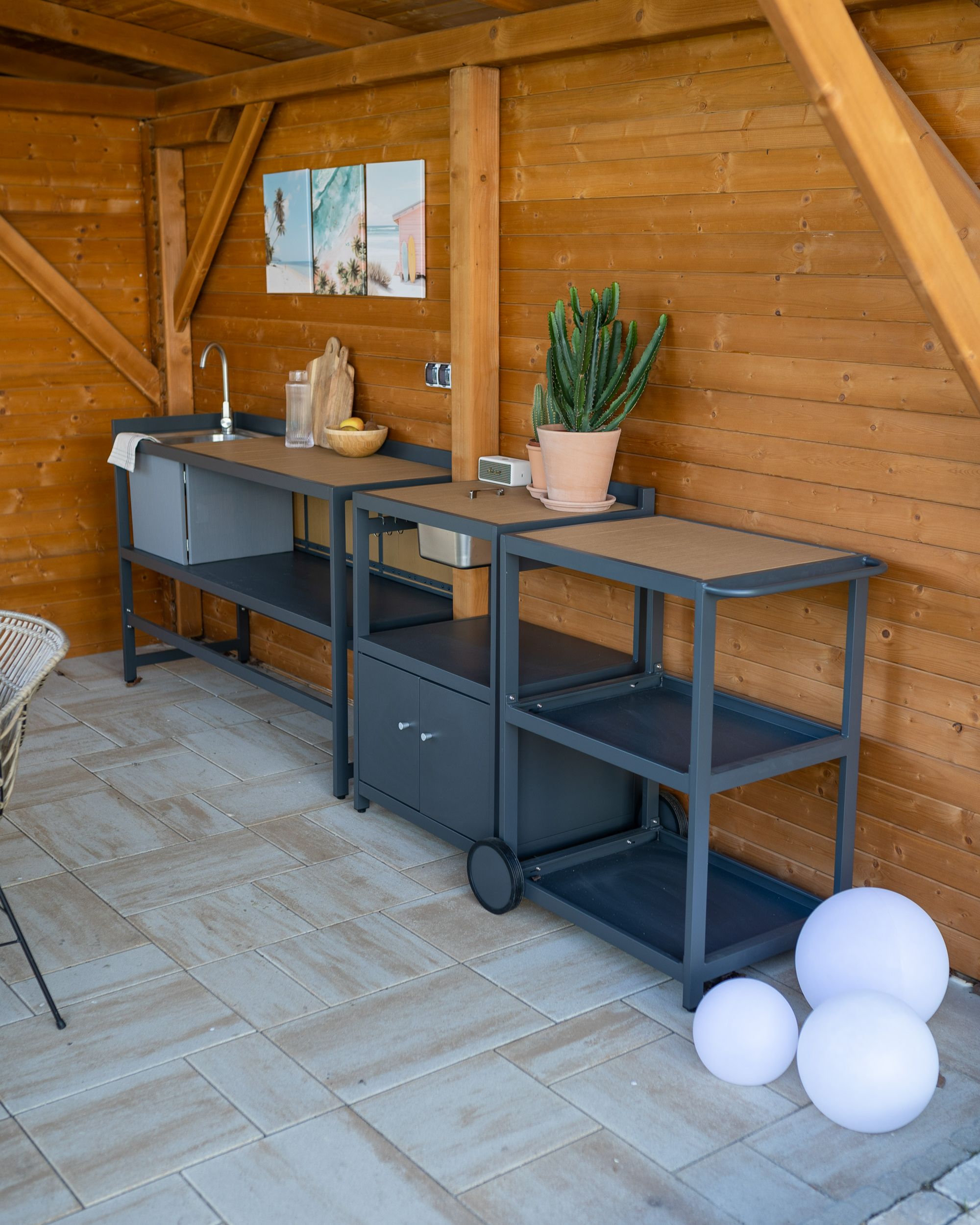 Carrello da cucina NAVARINO bianco