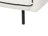 3místná buklé pohovka s taburetem bílá TONSBERG_891156