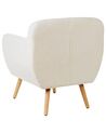 Fauteuil en bouclé blanc MELBY_927252