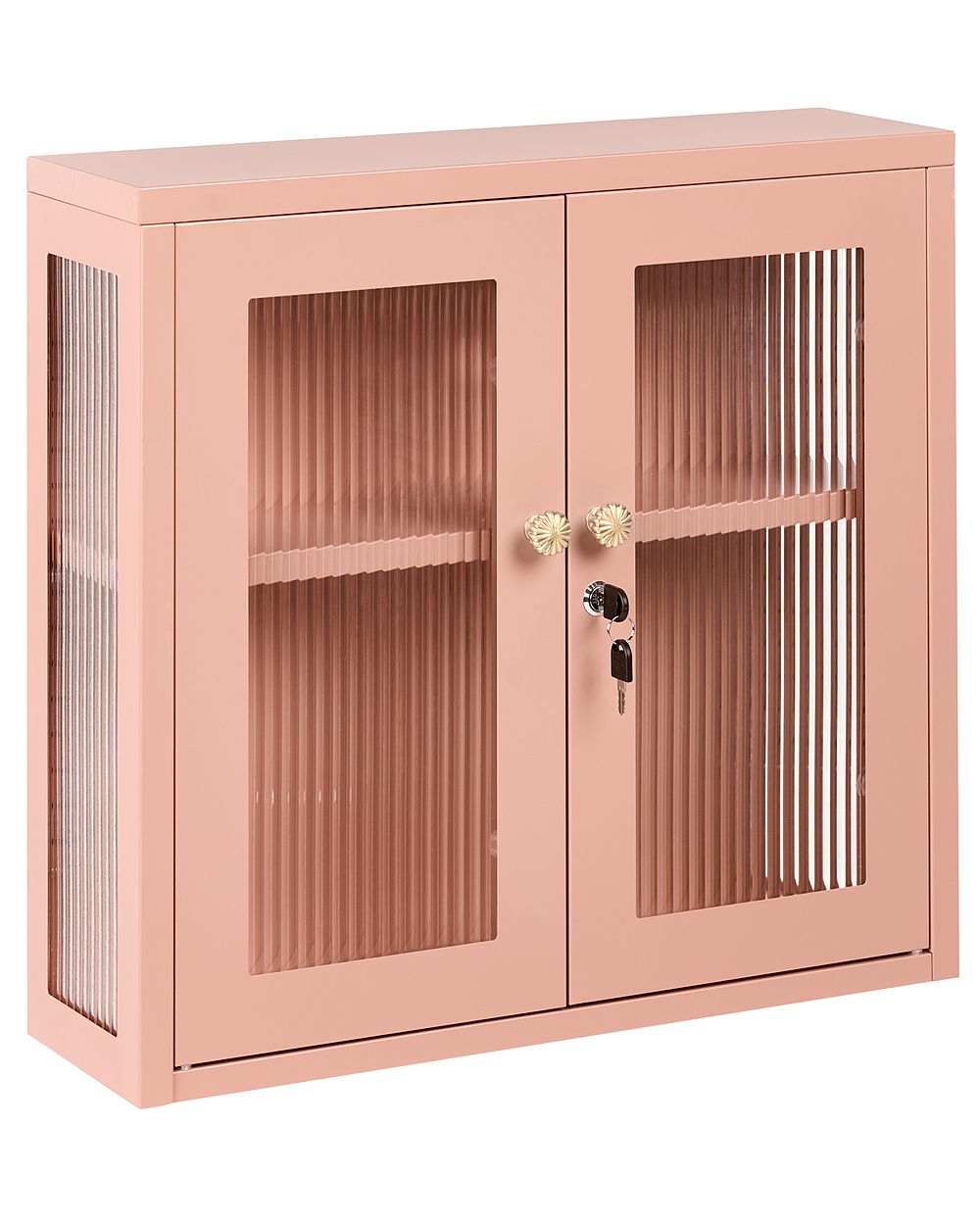 Wall Cabinet HARLYN 60 cm Metal Peach Pink