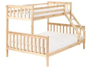 Bunk Bed Pine Wood BIERNE 90/140 x 200 cm Light Brown_987626