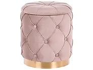 Lot de 2 poufs avec rangement PUEBLO Velours Taupe_881668