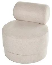 Swivel Armchair KARVIA  Fabric Light Beige_1165209