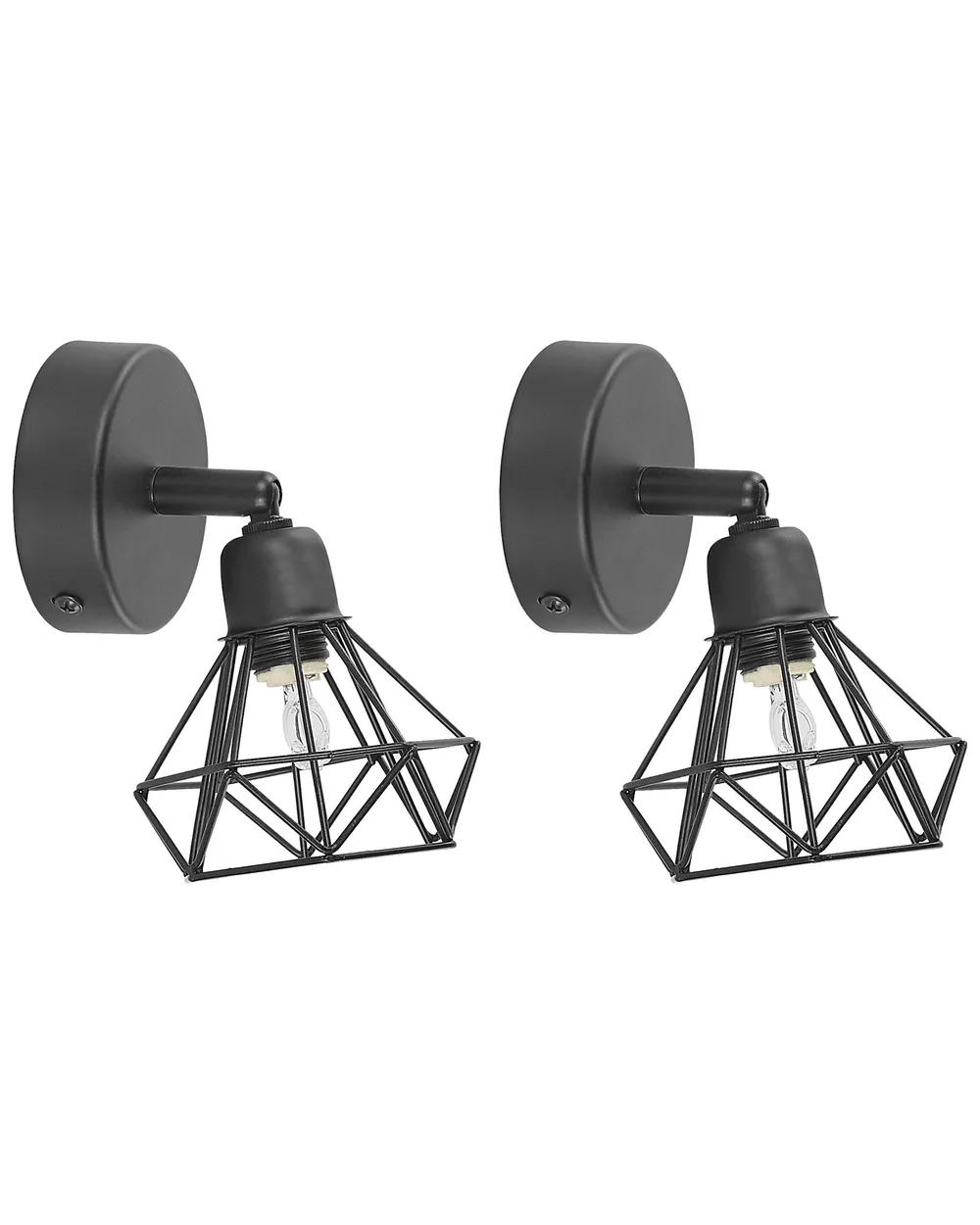 Zestaw 2 lamp spot ERMA Regulowana Metal Czarny