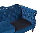Sofa dla 3 osób SKIEN Welur Granatowy_1170504