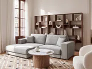 Divano angolare 3 posti LOFOTEN Tessuto Grigio chiaro Lato destro_900446