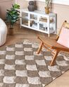 Cotton Area Rug 160 x 230 cm Brown and Beige SINOP_839713