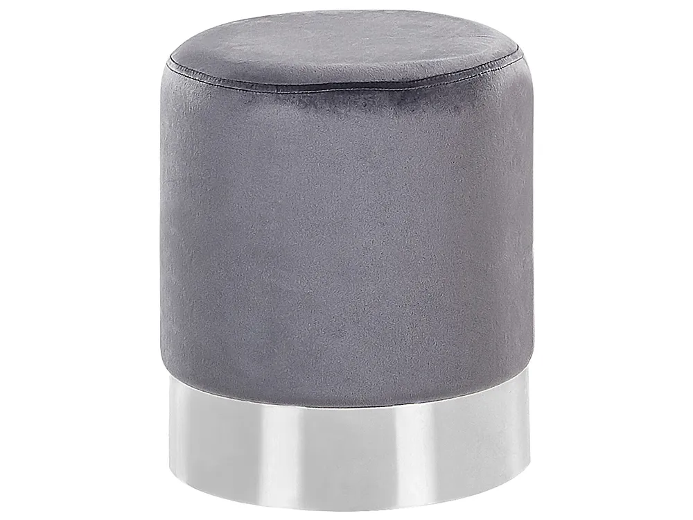Pouf BRIGITTE Velluto Grigio