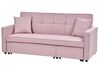 Divano letto 3 posti tessuto rosa GLOMMA_928704