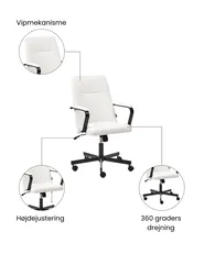 Kontorstol CAROGA Boucle Hvid_1059671