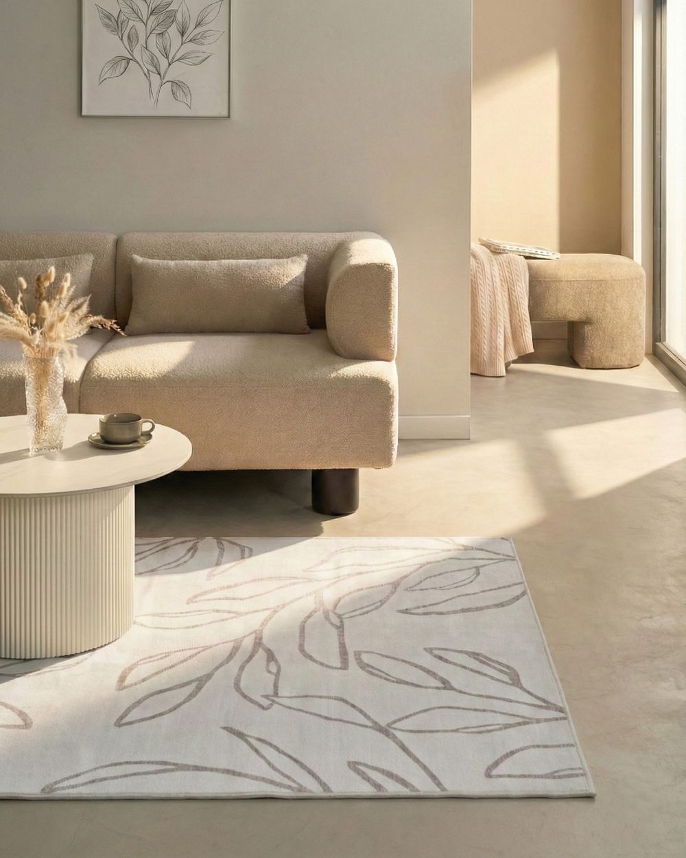 Rug BISMIL Light Beige 140 x 200 cm