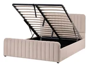 Ottoman Bed LUNAN Boucle Beige 140 x 200 cm (EU Double)_1048428