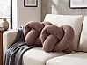 Set of 2 Decorative Cushions GLADIOLUS 172 x 14 cm Boucle Brown Solid