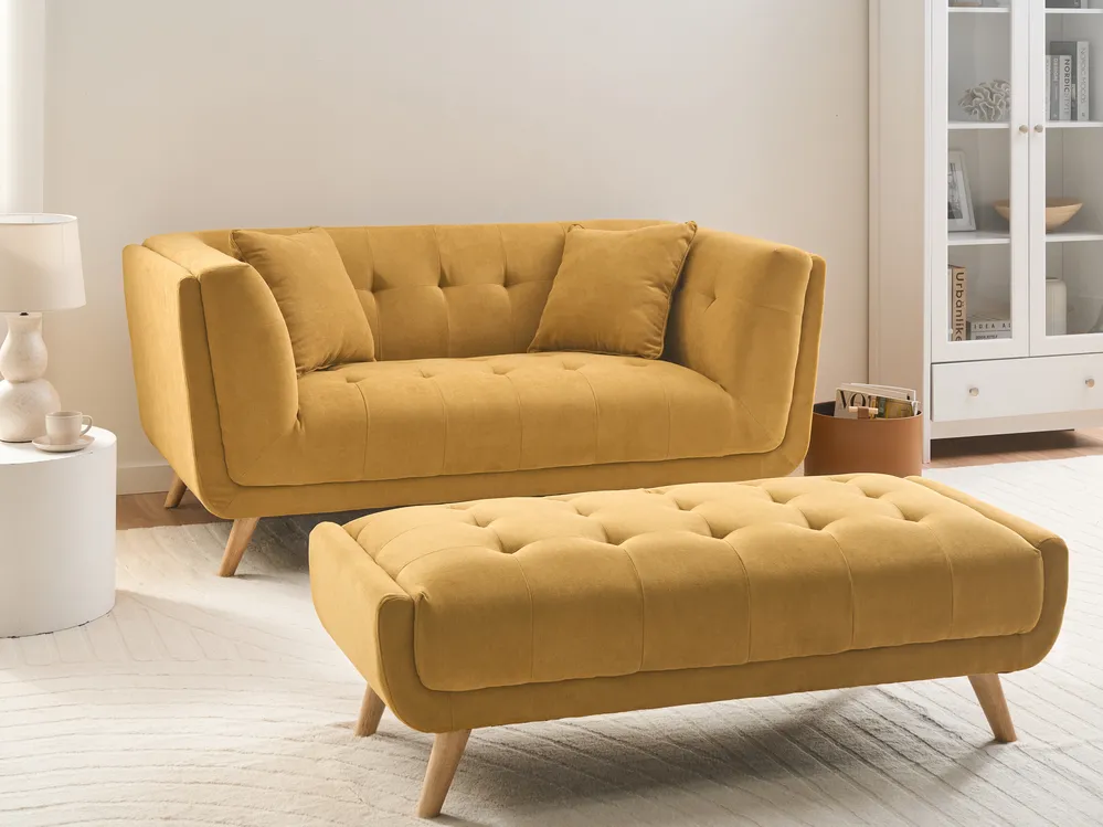 Sofa 2 Seater HABO Fabric Mustard_1077332