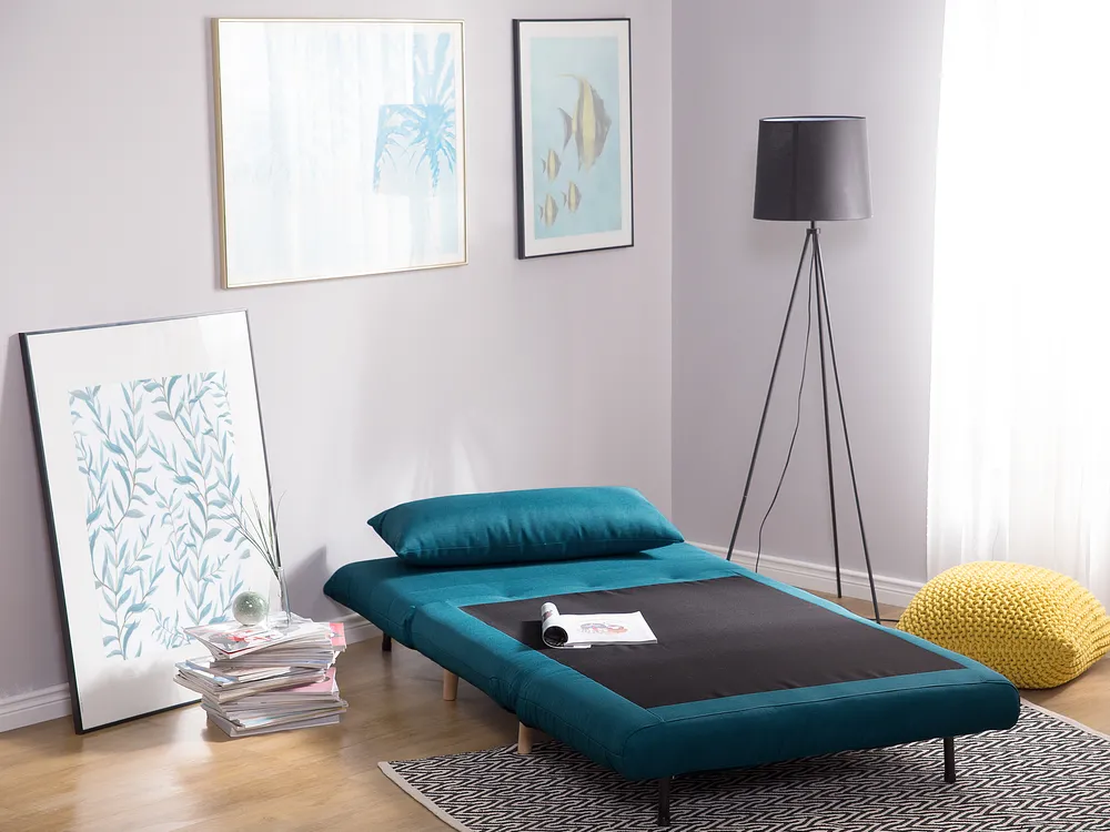 Single Sofa Bed SETTEN Fabric Sea Blue_699490