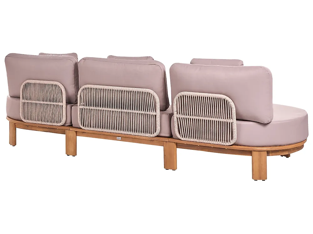 Sofa ogrodowa dla 3 osób ARZELLO Drewno akacjowe Jasnobrązowy_1163930